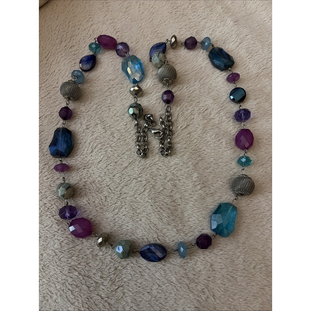 Multicolor Boho Chunky Beaded Statement Necklace
